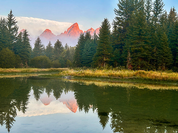 Early Morning Reflection at Schwabacher Landing